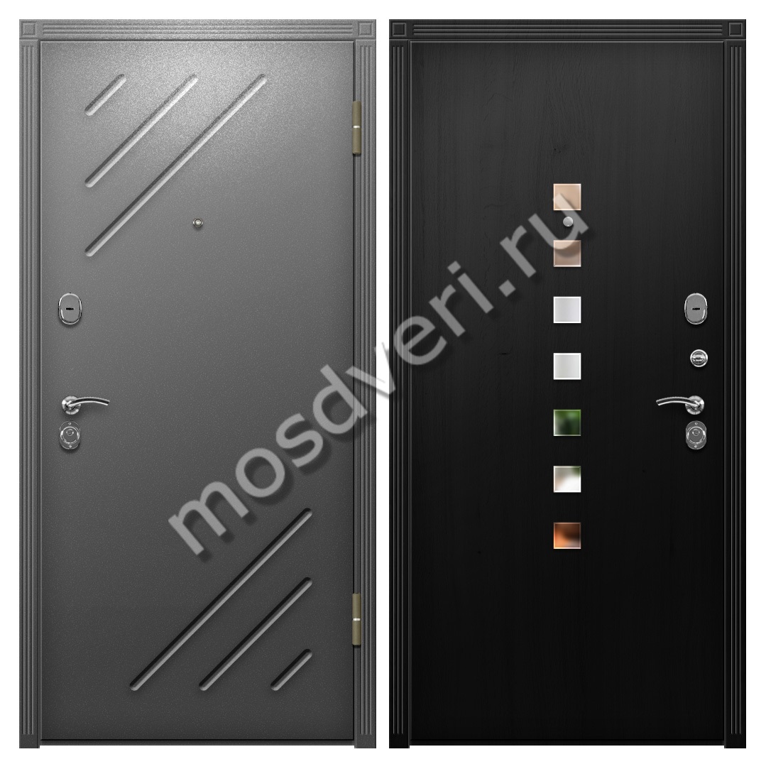 Входная металлическая дверь с зеркалом TD-118 - купить от производителя Мосдвери Входная металлическая дверь с зеркалом TD-118