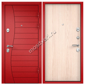 Красная входная дверь в квартиру KVD-16 - купить от производителя Мосдвери Красная входная дверь в квартиру KVD-16